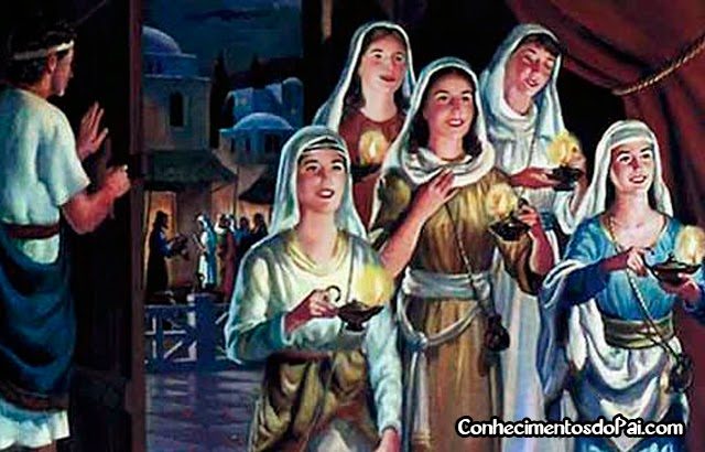 a parabola das 10 virgens - Histórias Bíblicas - A Parábola das Dez Virgens